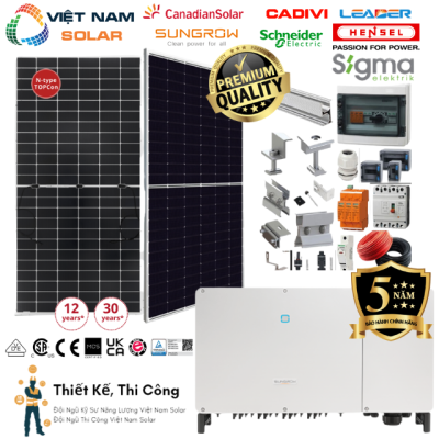 Combo Dành Cho Doanh Nghiệp Hệ 150KWP – Tiết Kiệm 50 triệu tiền điện